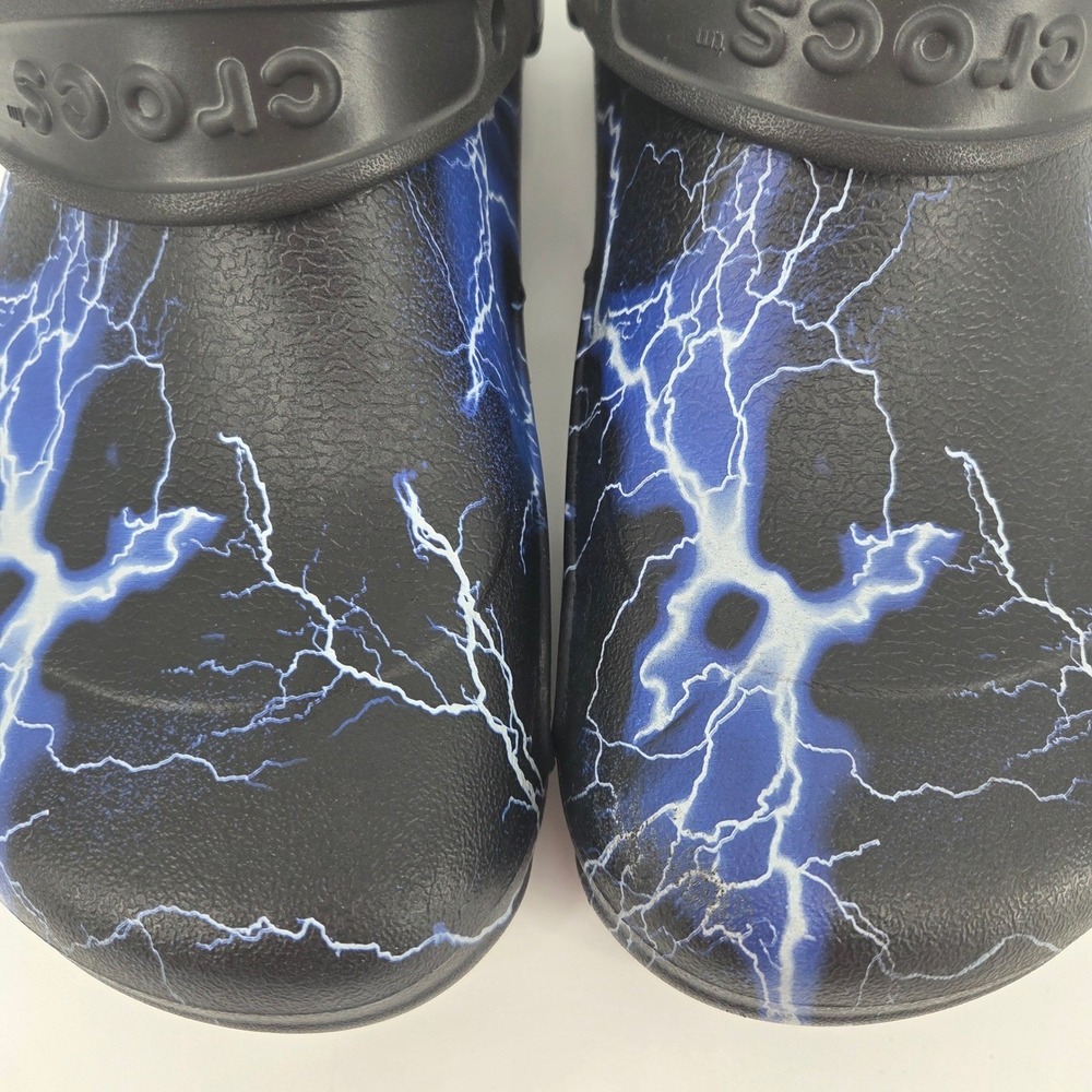 Crocs Classic Clog Lightning Black Blue Men's 6 Womens 8 Shoes Casual Comfort - Picture 3 of 8